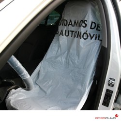 Rouleau prédécoupé conçu pour protéger les sièges pendant les réparations ou manipulations du véhicule.