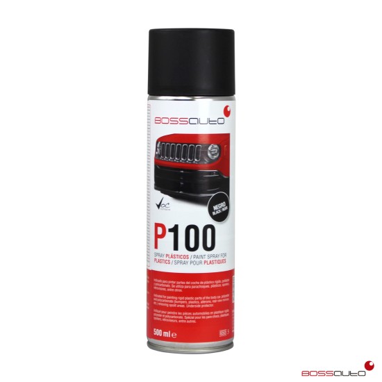 Spray spécial pour plastiques 500ml P100 noir
