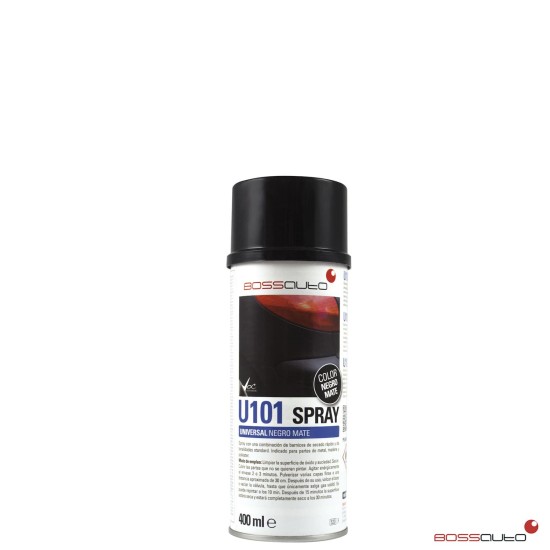U101 Universal matt black spray 400ml Bossauto