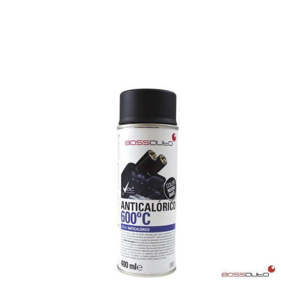 Spray anticalórico negro 600ºC-400ml Bossauto