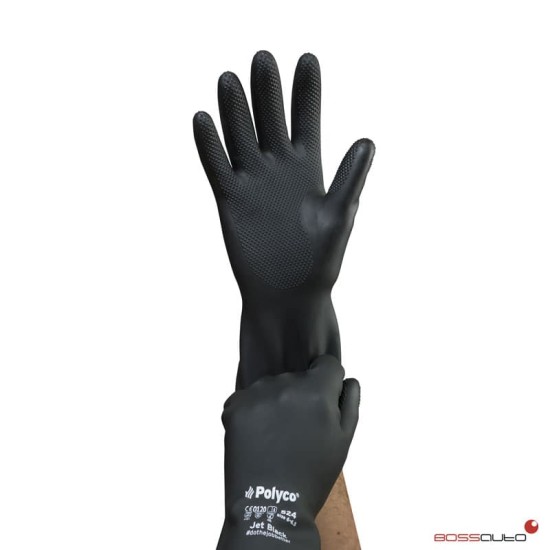 Latex Jet gloves neoprene effect