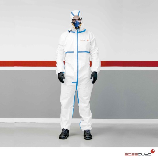 High protection disposable coverall CAT III TYPE 4b/5b/6b